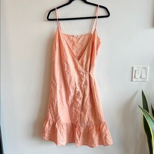 GAP Peach Ruffle Hem Mini Dress
